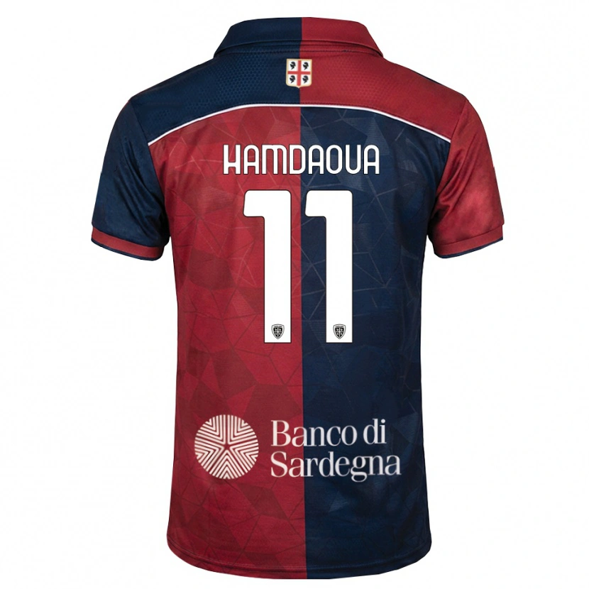 DanxenキッズNoham Hamdaoua#11バーガンディ ロイヤルブルーホームシャツ2026/27ジャージーユニフォーム