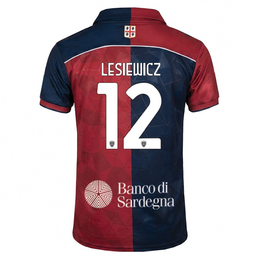 DanxenキッズMateusz Lesiewicz#12バーガンディ ロイヤルブルーホームシャツ2026/27ジャージーユニフォーム