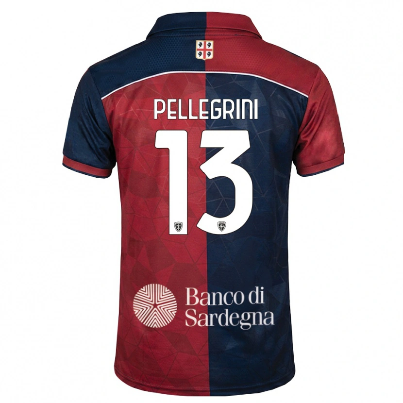 DanxenキッズNicolò Pellegrini#13バーガンディ ロイヤルブルーホームシャツ2026/27ジャージーユニフォーム