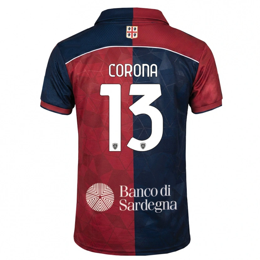 DanxenキッズClaudio Corona#13バーガンディ ロイヤルブルーホームシャツ2026/27ジャージーユニフォーム