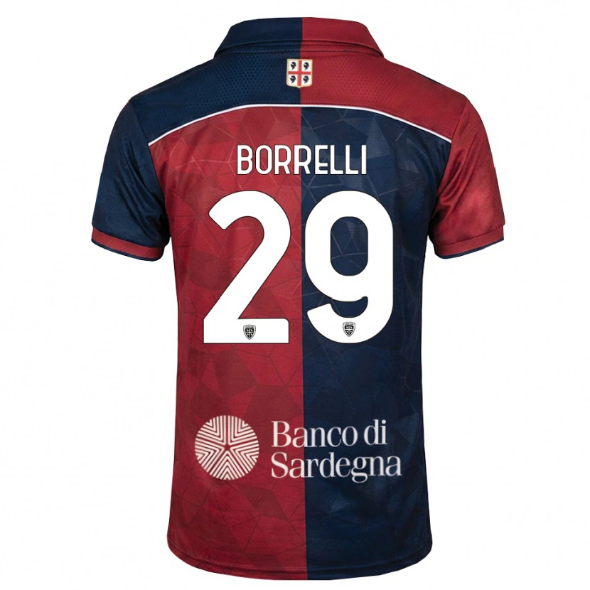 Danxenキッズジェンナーロ・ボレッリ#29バーガンディ ロイヤルブルーホームシャツ2026/27ジャージーユニフォーム