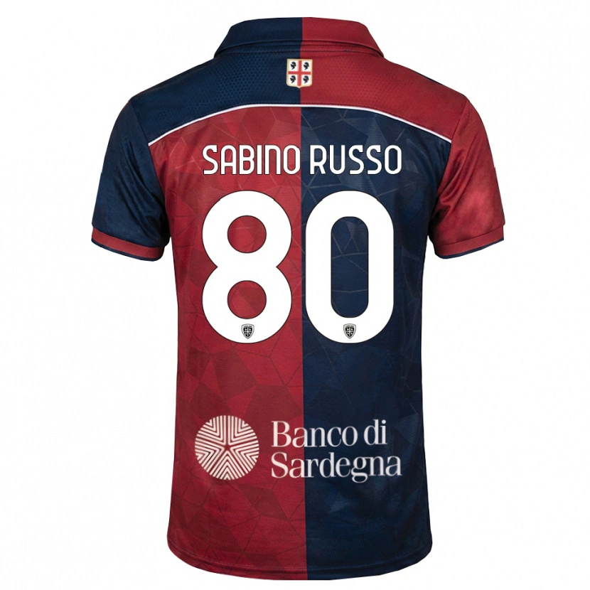 DanxenキッズAlessandro Sabino Russo#80バーガンディ ロイヤルブルーホームシャツ2026/27ジャージーユニフォーム