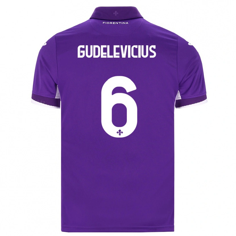 DanxenキッズErnestas Gudelevicius#6パープル ホワイト ピンクホームシャツ2026/27ジャージーユニフォーム