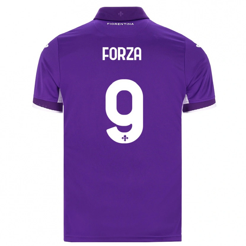 DanxenキッズFrancesco Forza#9パープル ホワイト ピンクホームシャツ2026/27ジャージーユニフォーム