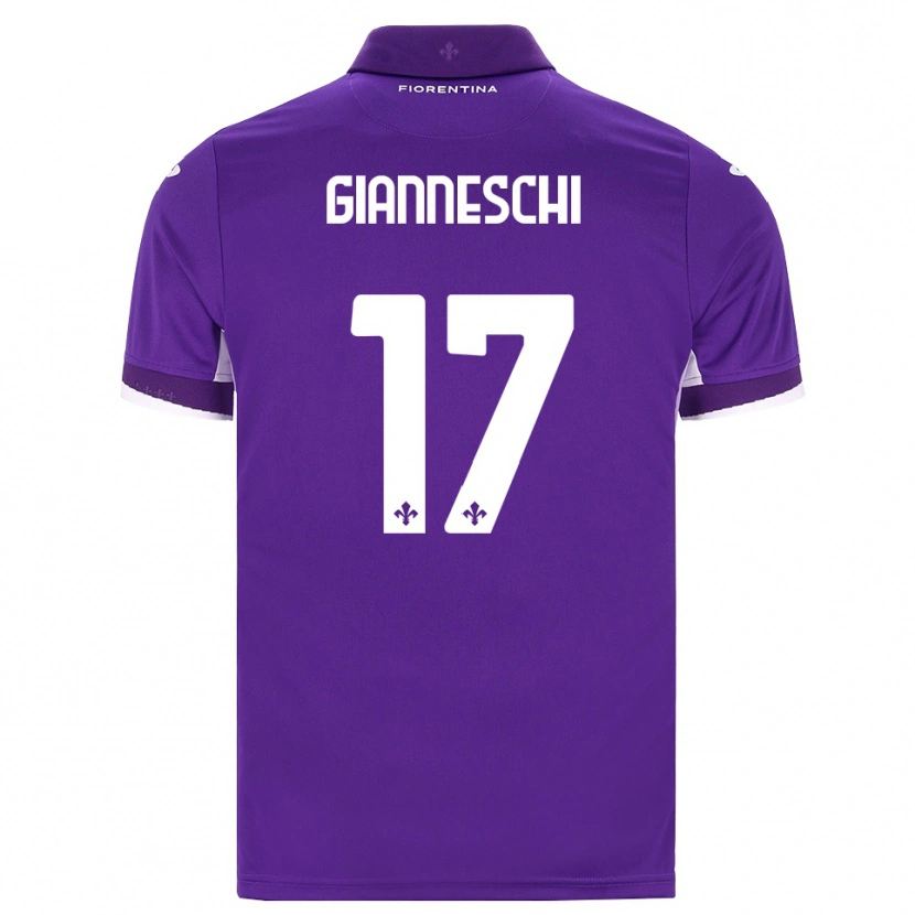 DanxenキッズNoah Gianneschi#17パープル ホワイト ピンクホームシャツ2026/27ジャージーユニフォーム