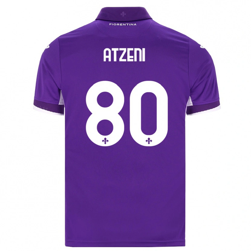 DanxenキッズDavide Atzeni#80パープル ホワイト ピンクホームシャツ2026/27ジャージーユニフォーム