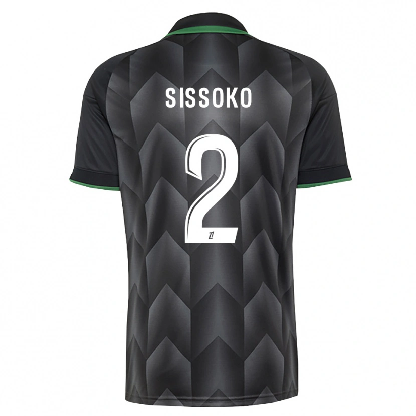 Danxenキッズムスタファ・シソコ#2白 黒 緑アウェイシャツ2026/27ジャージーユニフォーム