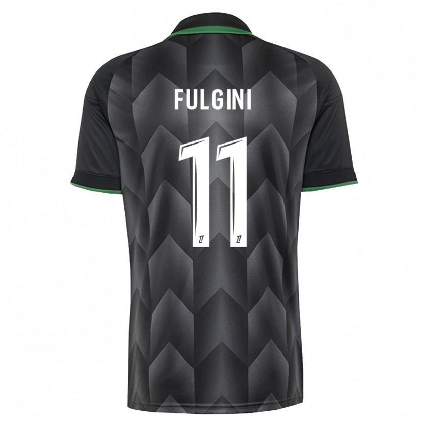 Danxenキッズアンジェロ・フルジーニ#11白 黒 緑アウェイシャツ2026/27ジャージーユニフォーム