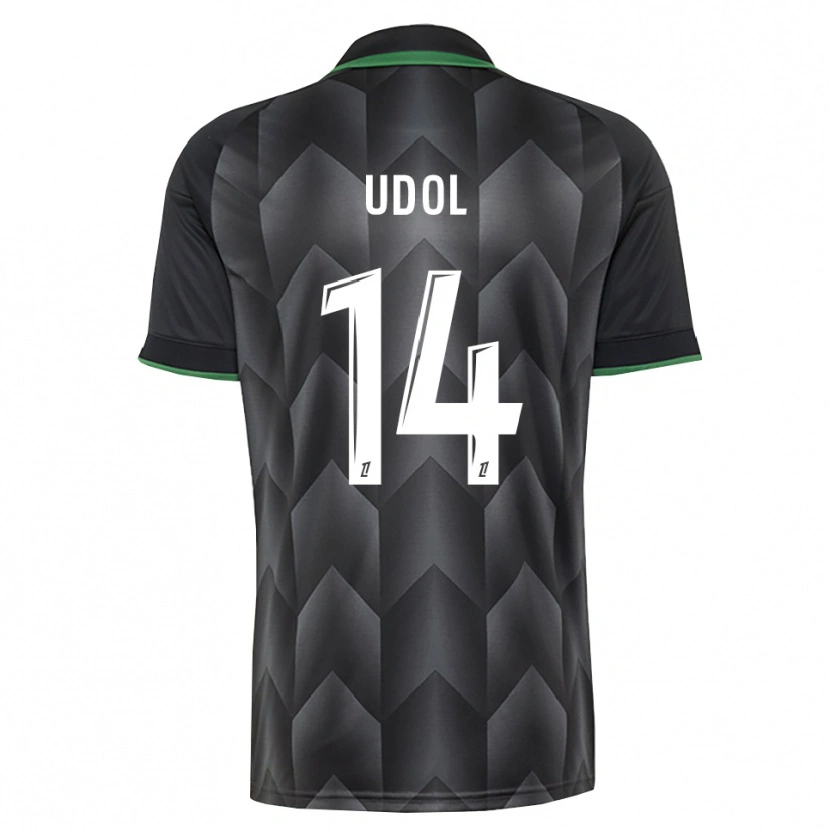 DanxenキッズMatthieu Udol#14白 黒 緑アウェイシャツ2026/27ジャージーユニフォーム