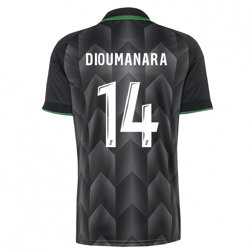 DanxenキッズSidi Dioumanara#14白 黒 緑アウェイシャツ2026/27ジャージーユニフォーム