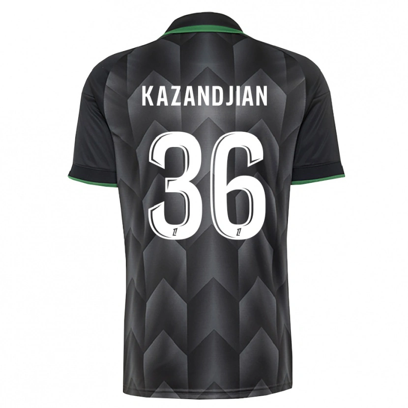 DanxenキッズLara Kazandjian#36白 黒 緑アウェイシャツ2026/27ジャージーユニフォーム
