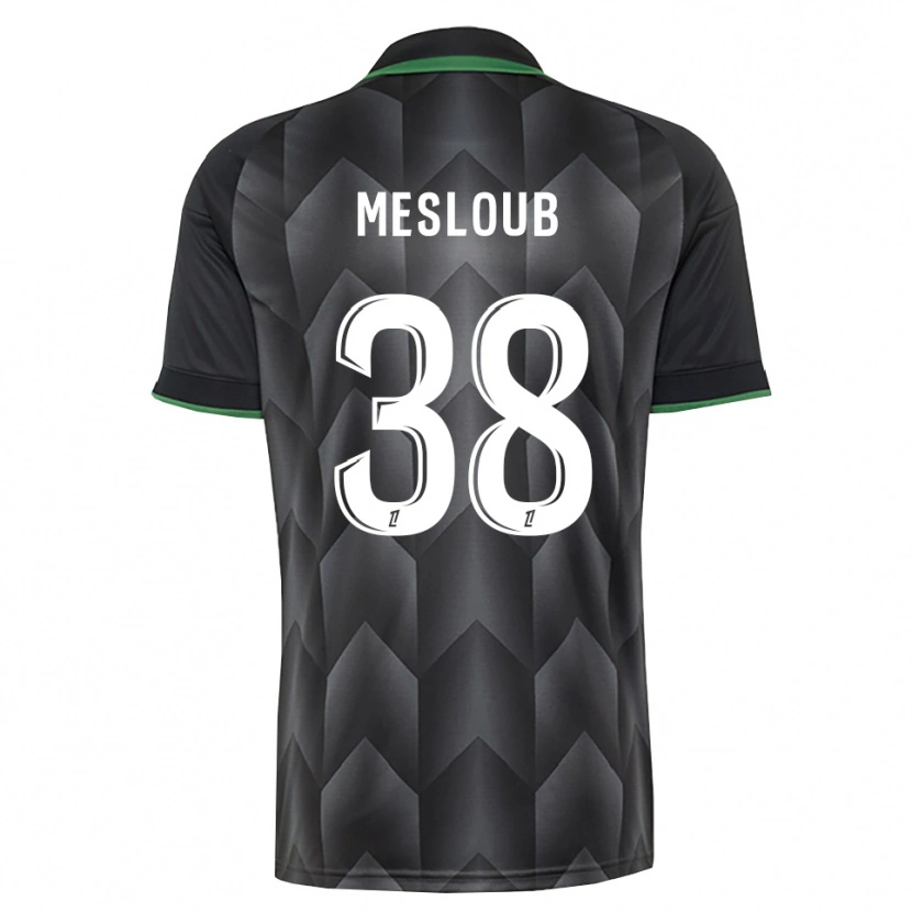 DanxenキッズMezian Mesloub#38白 黒 緑アウェイシャツ2026/27ジャージーユニフォーム