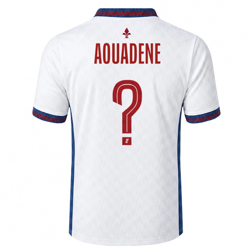 DanxenキッズAksel Aouadene#0赤 白 青アウェイシャツ2026/27ジャージーユニフォーム