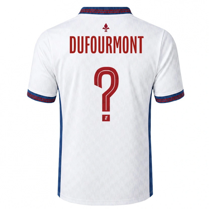 DanxenキッズEléa Dufourmont#0赤 白 青アウェイシャツ2026/27ジャージーユニフォーム