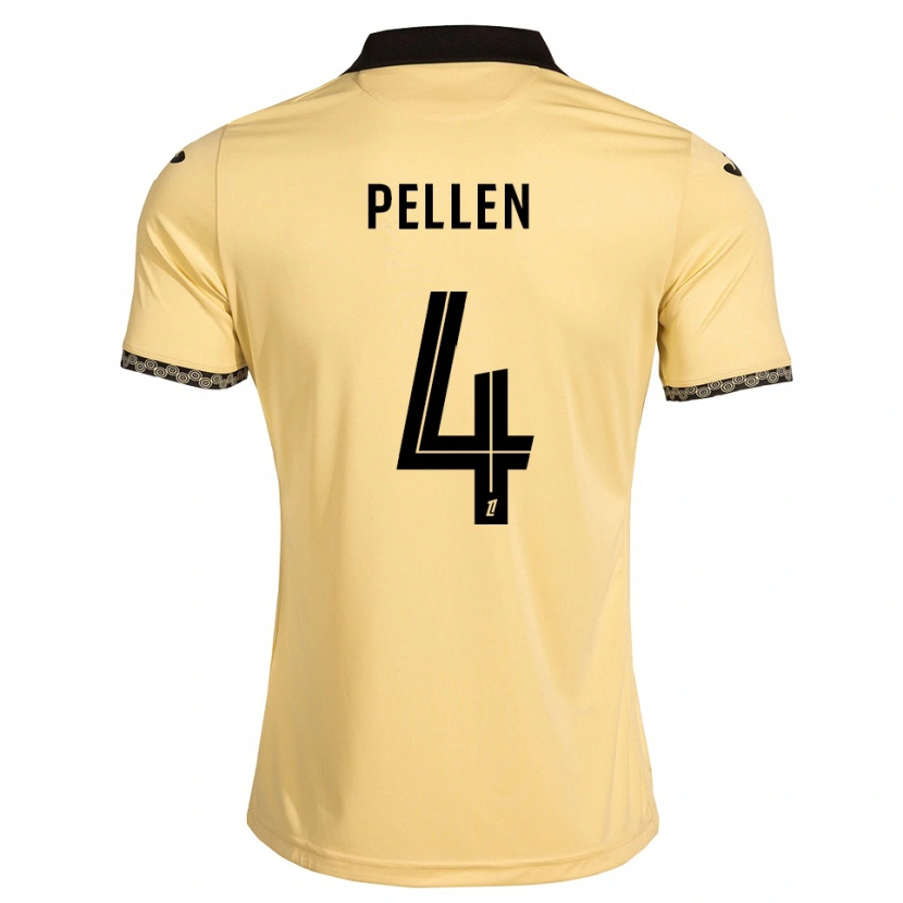 DanxenキッズLouise Pellen#4ナバホホワイト 黒アウェイシャツ2026/27ジャージーユニフォーム