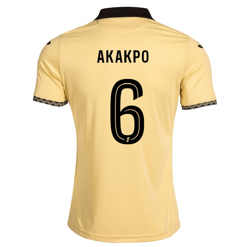 DanxenキッズIzak Akakpo#6ナバホホワイト 黒アウェイシャツ2026/27ジャージーユニフォーム