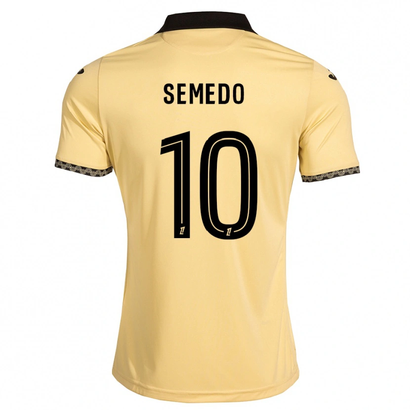 Danxenキッズダニエル・ザビエル・セメド#10ナバホホワイト 黒アウェイシャツ2026/27ジャージーユニフォーム