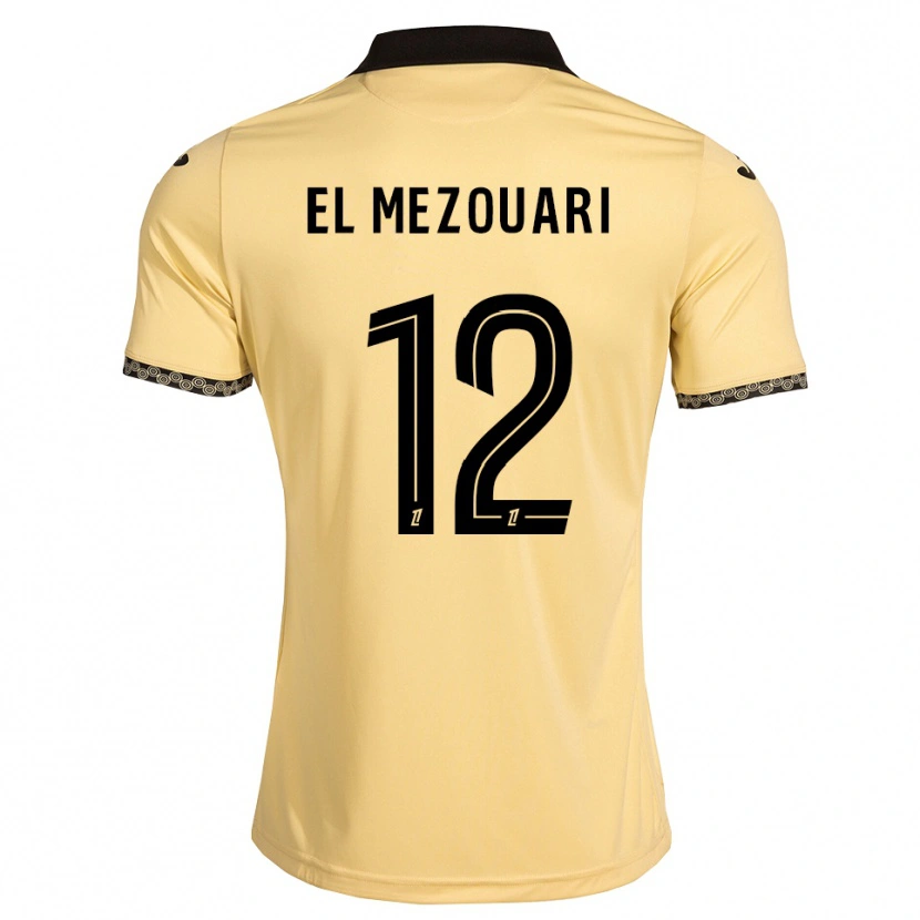 DanxenキッズSalah-Dine El Mezouari#12ナバホホワイト 黒アウェイシャツ2026/27ジャージーユニフォーム