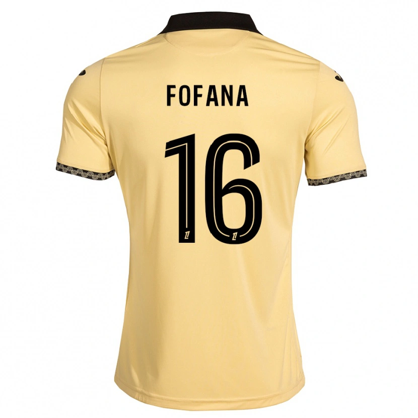 DanxenキッズBahliseny Fofana#16ナバホホワイト 黒アウェイシャツ2026/27ジャージーユニフォーム