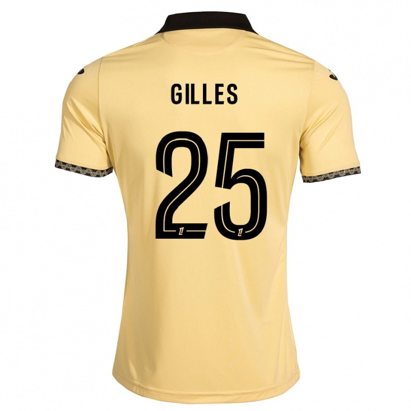 DanxenキッズElodie Gilles#25ナバホホワイト 黒アウェイシャツ2026/27ジャージーユニフォーム
