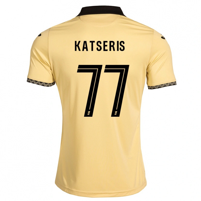 DanxenキッズPanos Katseris#77ナバホホワイト 黒アウェイシャツ2026/27ジャージーユニフォーム