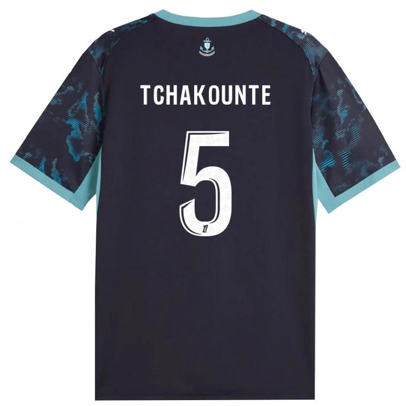 DanxenキッズAnnaëlle Tchakounté#5ペールターコイズ 白 黒アウェイシャツ2026/27ジャージーユニフォーム