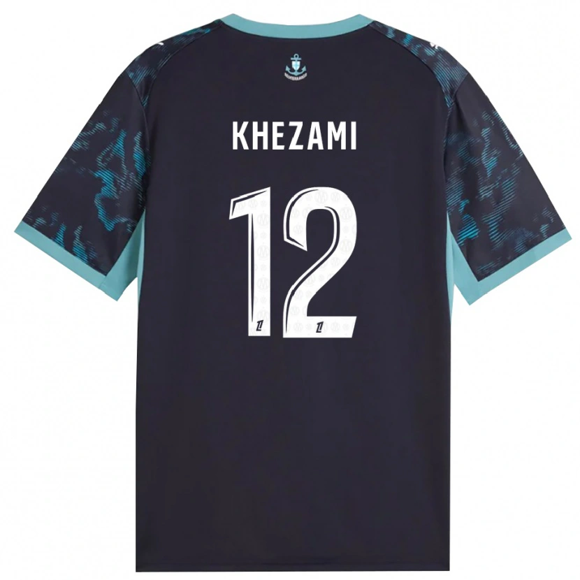 DanxenキッズRoselène Khezami#12ペールターコイズ 白 黒アウェイシャツ2026/27ジャージーユニフォーム