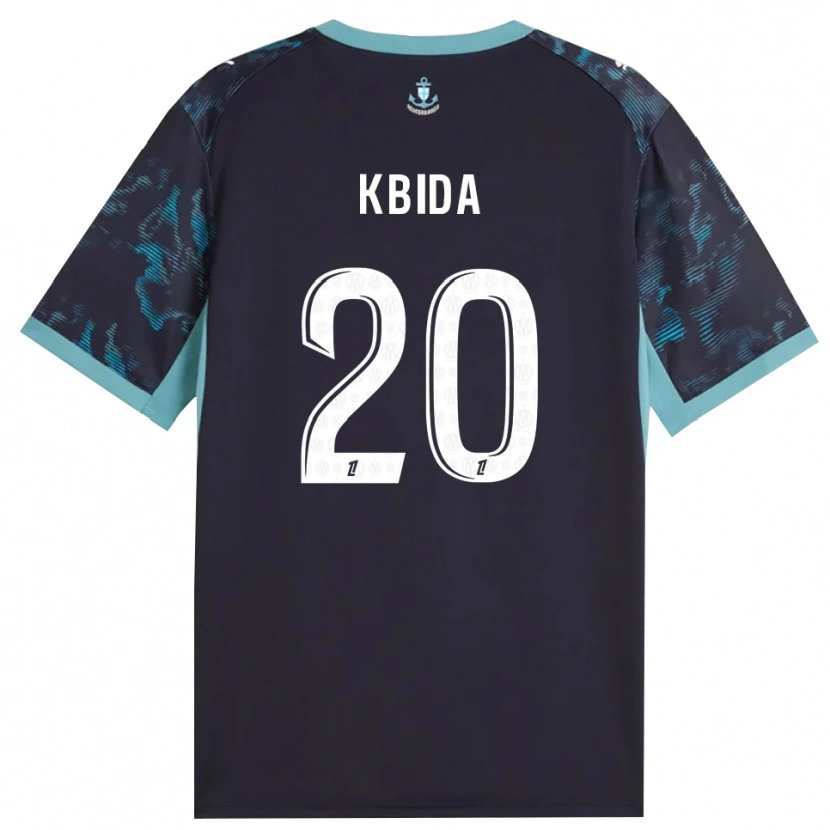 DanxenキッズInès Kbida#20ペールターコイズ 白 黒アウェイシャツ2026/27ジャージーユニフォーム