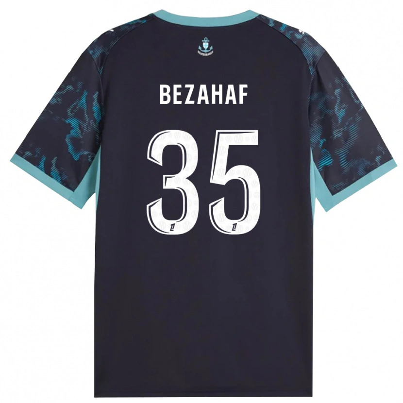 DanxenキッズKelyann Bezahaf#35ペールターコイズ 白 黒アウェイシャツ2026/27ジャージーユニフォーム
