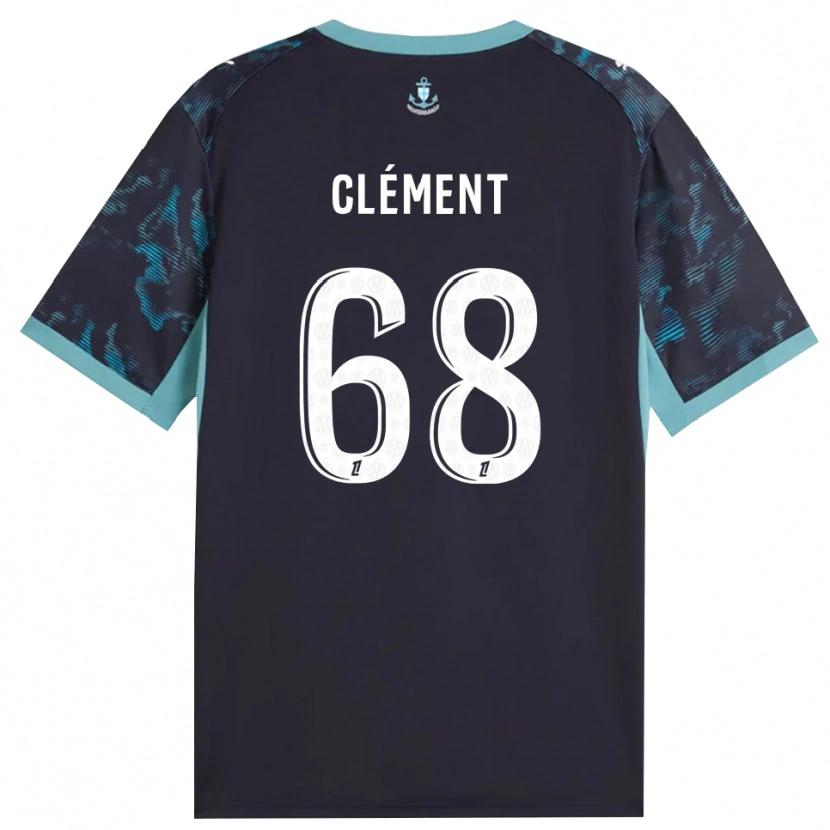 DanxenキッズMathis Clément#68ペールターコイズ 白 黒アウェイシャツ2026/27ジャージーユニフォーム