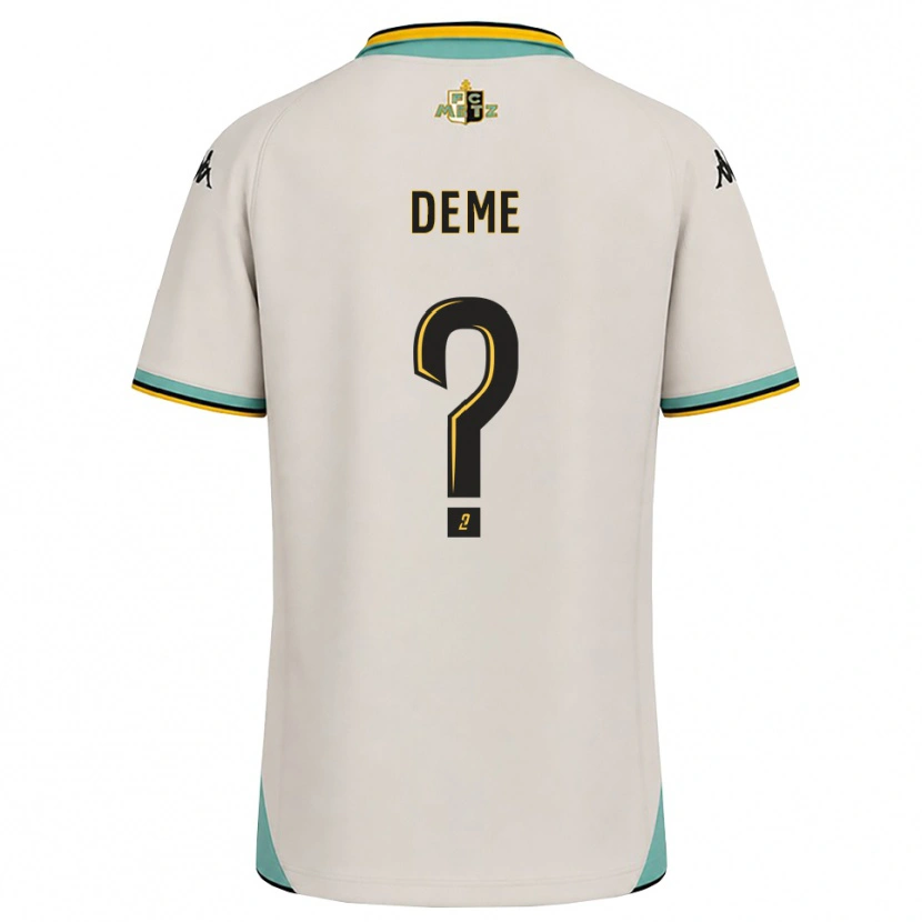 DanxenキッズOumar Deme#0フローラルホワイト 黒アウェイシャツ2026/27ジャージーユニフォーム