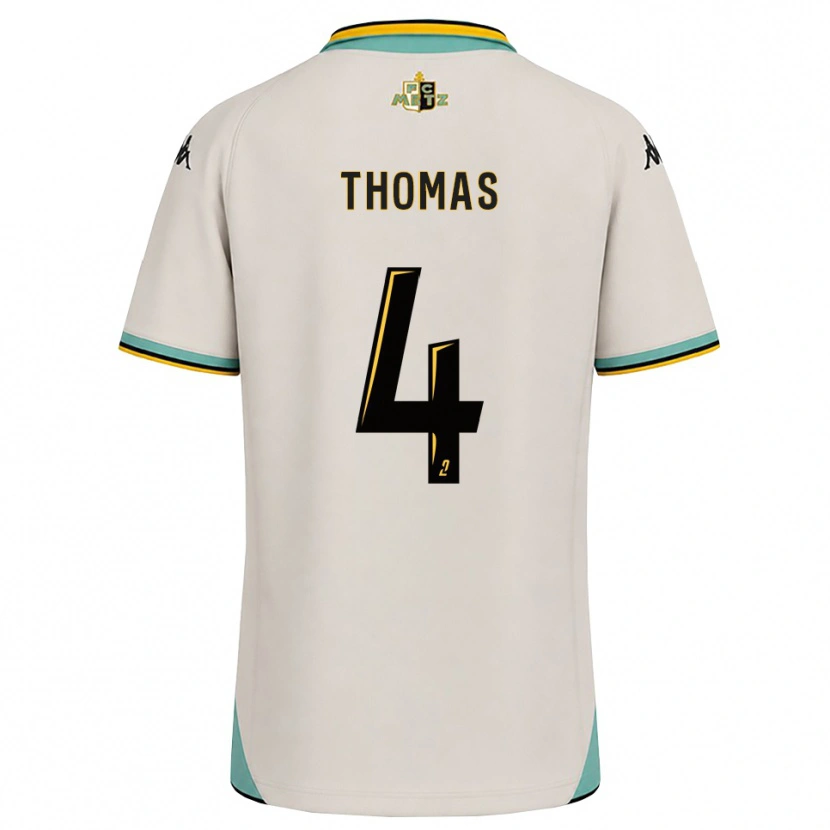 DanxenキッズGabriel Thomas#4フローラルホワイト 黒アウェイシャツ2026/27ジャージーユニフォーム