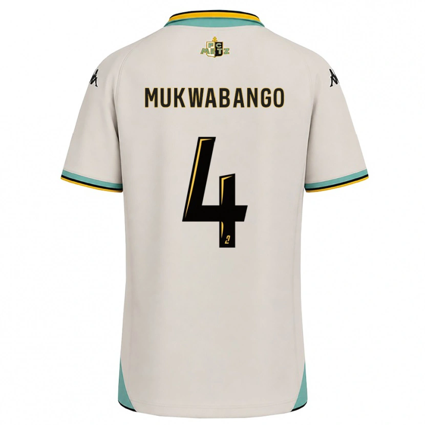 DanxenキッズBénit Mukwabango#4フローラルホワイト 黒アウェイシャツ2026/27ジャージーユニフォーム