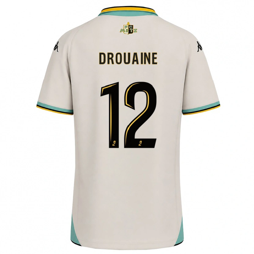 DanxenキッズMathieu Drouaine#12フローラルホワイト 黒アウェイシャツ2026/27ジャージーユニフォーム