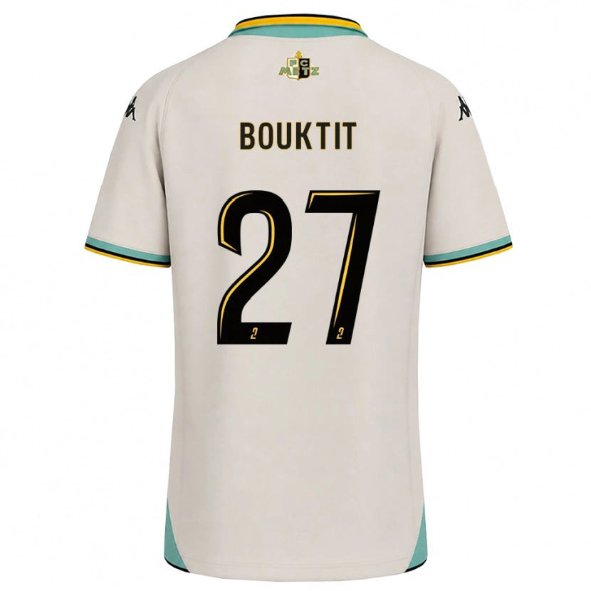 DanxenキッズAssia Bouktit#27フローラルホワイト 黒アウェイシャツ2026/27ジャージーユニフォーム