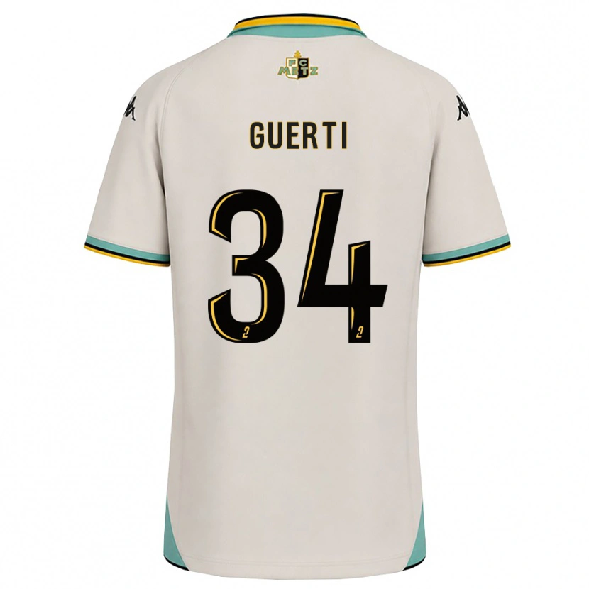 DanxenキッズIsmaël Guerti#34フローラルホワイト 黒アウェイシャツ2026/27ジャージーユニフォーム