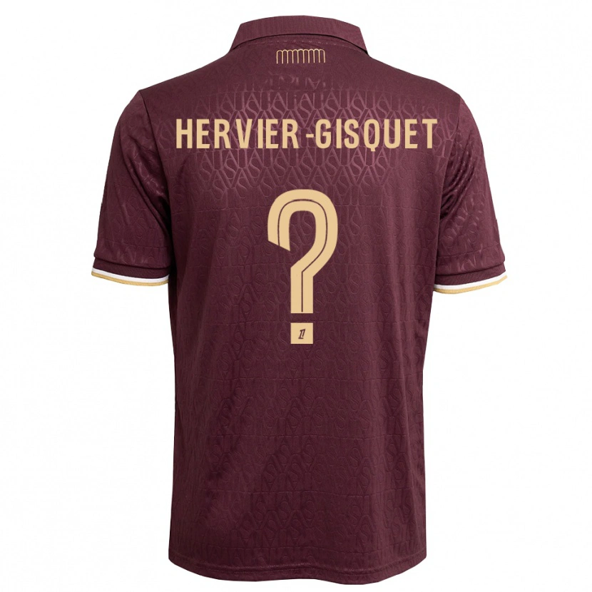 DanxenキッズThéo Hervier-Gisquet#0マルーン サンディブラウンアウェイシャツ2026/27ジャージーユニフォーム