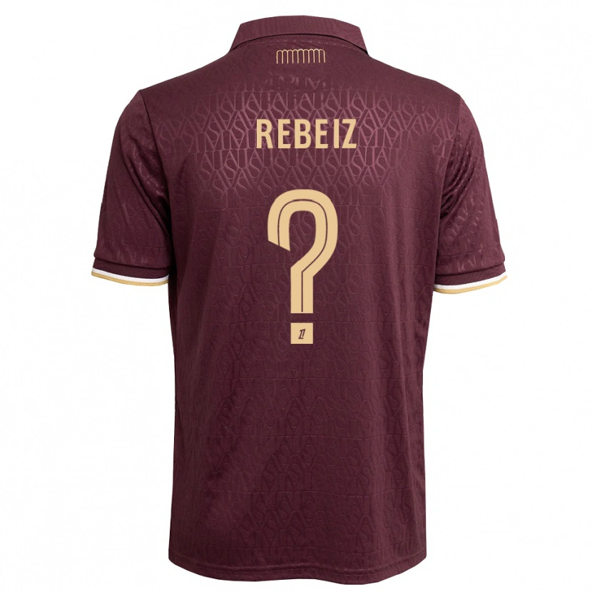 DanxenキッズGeorges Rebeiz#0マルーン サンディブラウンアウェイシャツ2026/27ジャージーユニフォーム