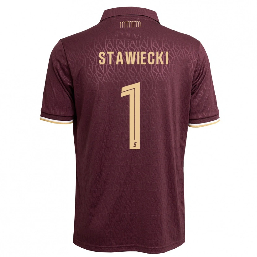 DanxenキッズJules Stawiecki#1マルーン サンディブラウンアウェイシャツ2026/27ジャージーユニフォーム