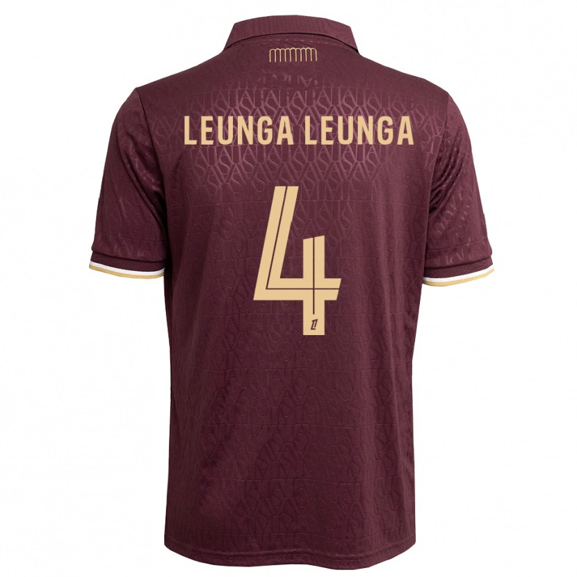 DanxenキッズDaryl Leunga Leunga#4マルーン サンディブラウンアウェイシャツ2026/27ジャージーユニフォーム