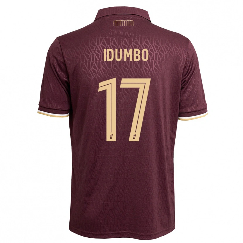 DanxenキッズStanis Idumbo#17マルーン サンディブラウンアウェイシャツ2026/27ジャージーユニフォーム