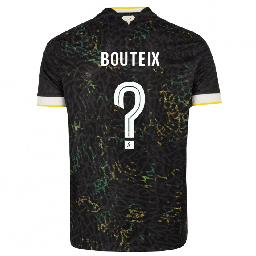 DanxenキッズNolan Bouteix#0黒白黄アウェイシャツ2026/27ジャージーユニフォーム