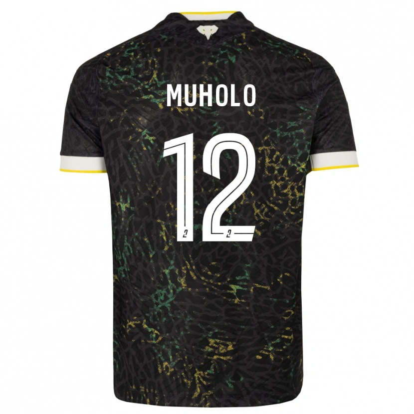 DanxenキッズErnest Muholo#12黒白黄アウェイシャツ2026/27ジャージーユニフォーム