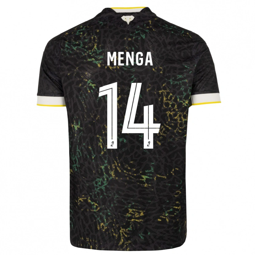 DanxenキッズMarlone Menga#14黒白黄アウェイシャツ2026/27ジャージーユニフォーム