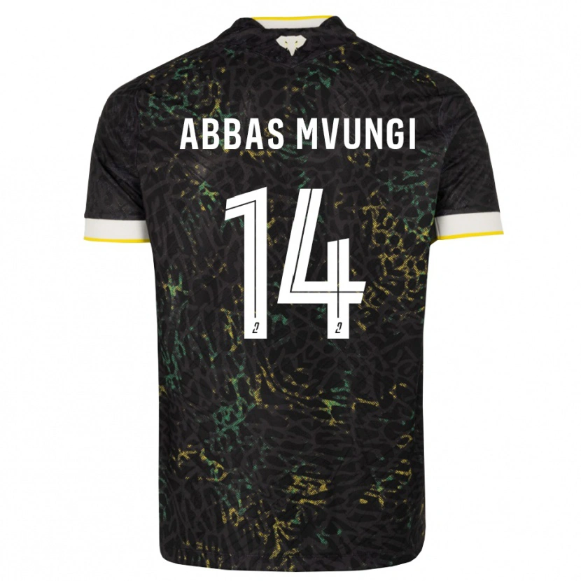 DanxenキッズOmar Abbas Mvungi#14黒白黄アウェイシャツ2026/27ジャージーユニフォーム