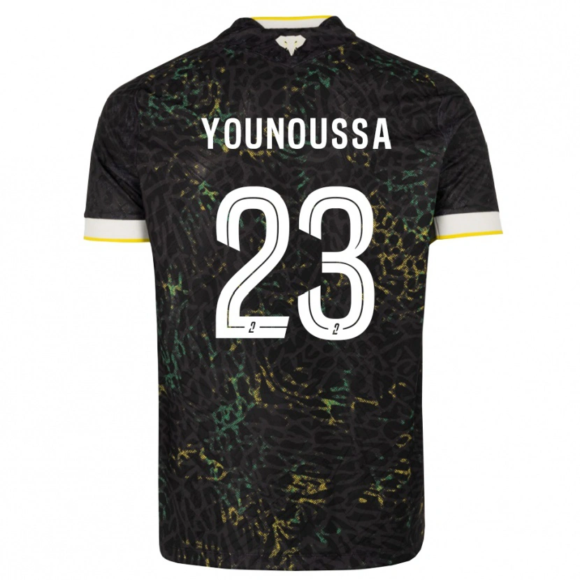 DanxenキッズWilitty Younoussa#23黒白黄アウェイシャツ2026/27ジャージーユニフォーム