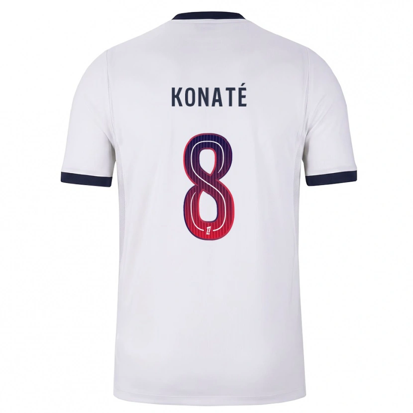 DanxenキッズSeydou Konaté#8白黒赤アウェイシャツ2026/27ジャージーユニフォーム