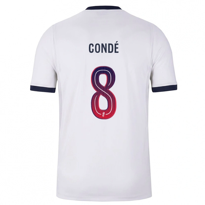 DanxenキッズAlkaly Condé#8白黒赤アウェイシャツ2026/27ジャージーユニフォーム