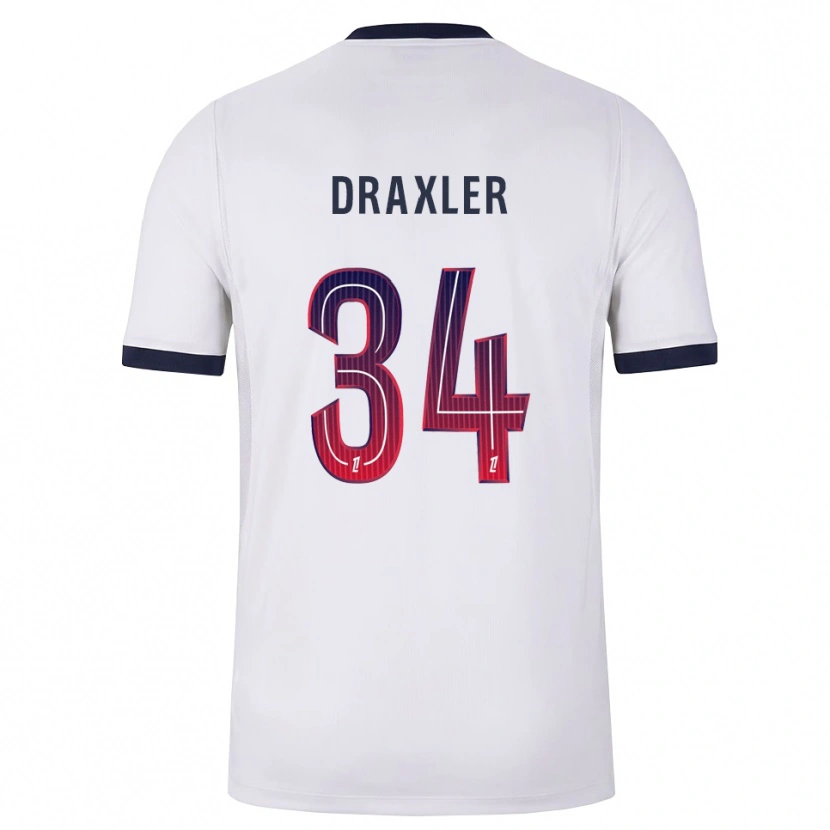 Danxenキッズユリアン・ドラクスラー#34白黒赤アウェイシャツ2026/27ジャージーユニフォーム