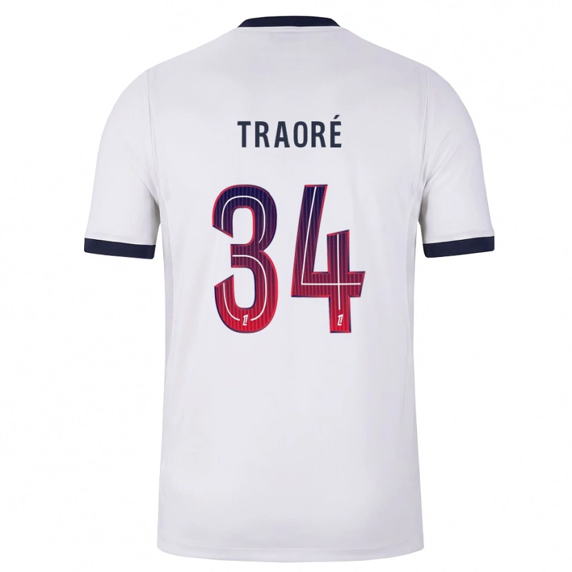 DanxenキッズNaolia Traoré#34白黒赤アウェイシャツ2026/27ジャージーユニフォーム